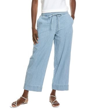Jones New York Tie Waist Chambray Pant - Blue