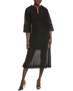 Akris Grid Lace Midi Dress - Black