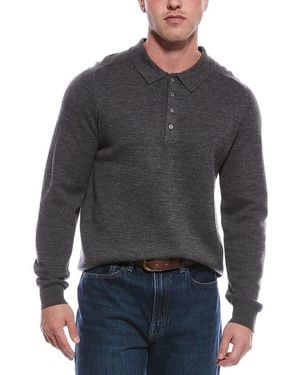 Magaschoni Merino Wool-Blend Johnny Collar Jumper - Grey
