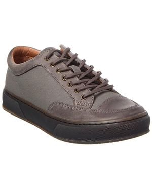Frye Hoyt Low Lace Canvas & Leather Trainer - Brown