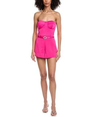 Generation Love Brina Satin Strapless Romper - Pink