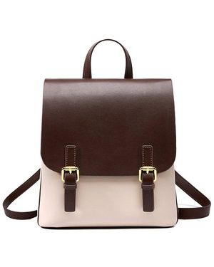 Adele Berto Leather Tote - Brown