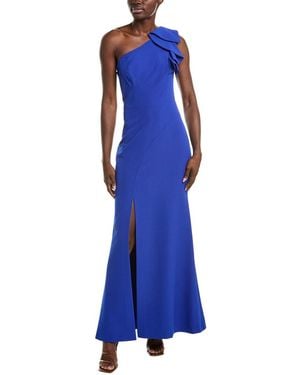 Eliza J Laguna Crepe Gown - Blue