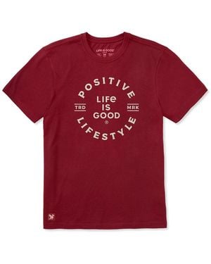 Life Is Good. Crusher T-Shirt - Red
