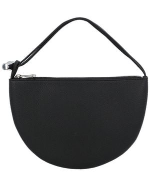 Longchamp Le Roseau Small Leather Clutch - Black