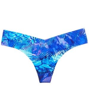 Commando Seamless Printed Minimal Thong - Blue