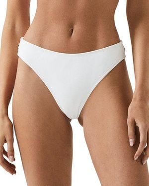 Reiss Iris Button Detail Bikini Bottom - Brown