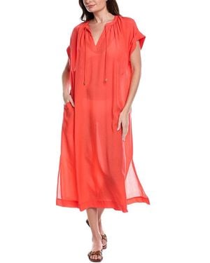 Tommy Bahama Capri Coast Linen-Blend Caftan - Red