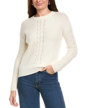 Kier + J Kier + J Cable Wool & Cashmere-Blend Jumper - White