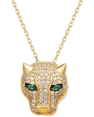 Suzy Levian CZ Jewelry Suzy Levian Cz Panther Necklace - Metallic