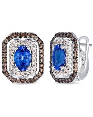 Le Vian Tanzanite 14K 1.21 Ct. Tw. Diamond & Tanzanite Stud Earrings - Blue