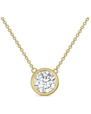 Diana M. Jewels Diana M. 14K 15.00 Ct. Tw. Lab-Grown Diamond Pendant Necklace - Metallic