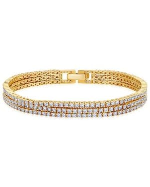 Crislu 18K Over Cz Bracelet - Metallic