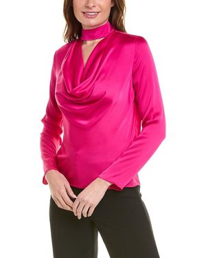 Joseph Ribkoff Draped Top - Pink