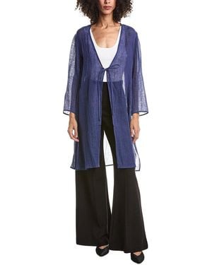 Eileen Fisher V-Neck Jacket - Blue