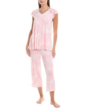 Ellen Tracy 2Pc Top & Pant Pyjama Set - Pink