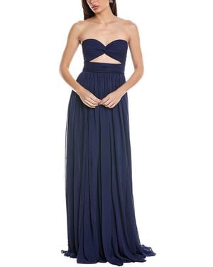 Michael Kors Collection Chiffon Gown - Blue