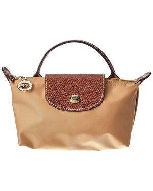 Longchamp Le Pliage Canvas Pouch - Brown