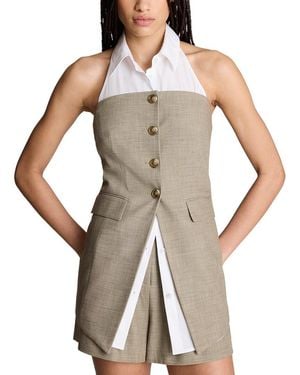 Kenneth Cole Strapless Halter Vest - Grey