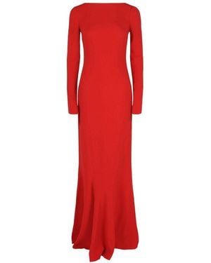 Givenchy Crisscross Chain-Strap Gown - Red