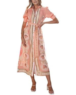 CAMILA BLANCO Midi Dress - Pink
