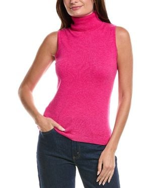 Forte Turtleneck Cashmere Sweater Vest - Pink