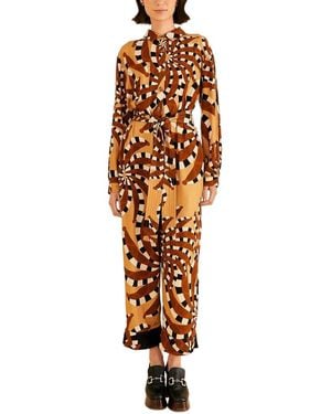 FARM Rio Mixed Bananada Jumpsuit - Metallic