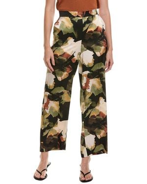 Anne Klein Pull On Slash Pocket Wide Leg Pant - Green