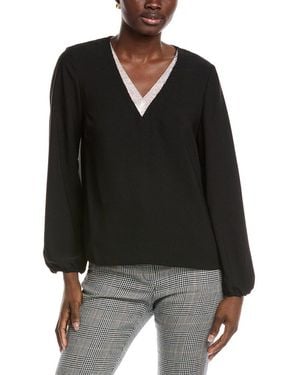 Vince Camuto Rhinestone Blouse - Black