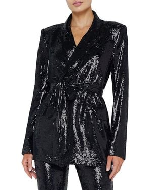 L'Agence Jordana Wrap Belted Blazer - Black