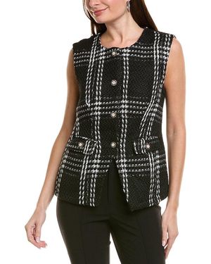 Ellen Tracy Single Breasted Vest - Black