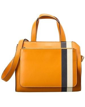 Valextra Passepartout Medium Leather Tote - Orange