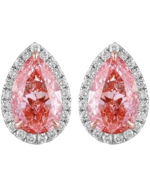 Lab Grown Diamonds 14K 4.90 Ct. Tw. Lab-Grown Diamond Stud Earrings - Red