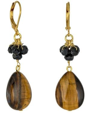 Rachel Reinhardt Jewelry Gemstone Cluster Earrings - Metallic