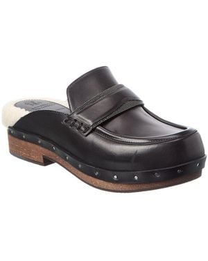 Brunello Cucinelli Leather Mule - Brown