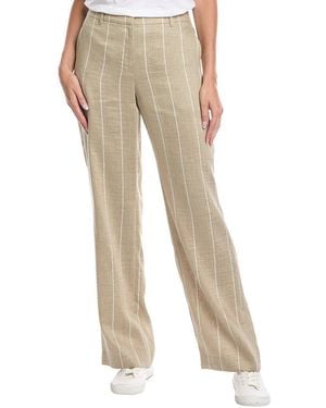 Lafayette 148 New York Gates Full Leg Linen-Blend Pant - Natural