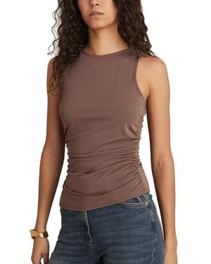 Reiss Madelynne Ruched Side Jersey Top - Purple