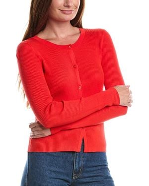 Splendid Jette Ribbed Top - Red