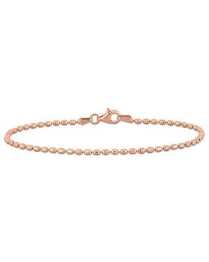 Italian Silver Oval Bracelet - White