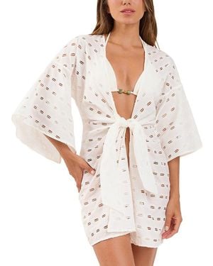 ViX Eyelet Perola Short Cover Up - White