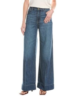Madewell Ellsworth Wash Cashmere-Blend Super Wide Leg Jean - Blue