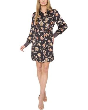 Cece Mix Print Shirtdress - Black