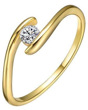 Genevive Jewelry Bypass Ring - White