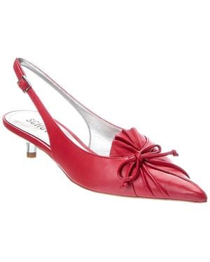 SCHUTZ SHOES Zane Mid Leather Stiletto Pump - Pink