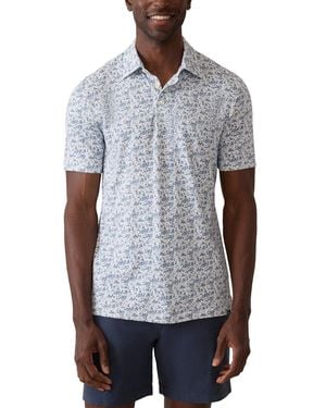 Faherty Movement Pique Polo Shirt - Grey