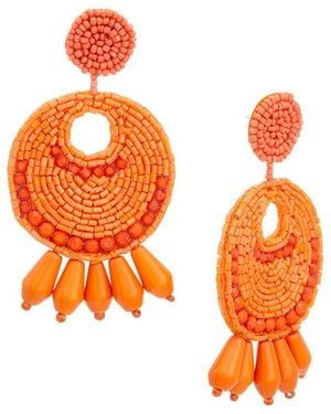 Kenneth Jay Lane Dangle Earrings - Orange