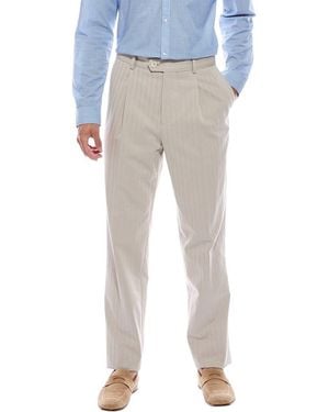 Brunello Cucinelli Leisure Fit Pleated Silk-Blend Pant - Multicolour
