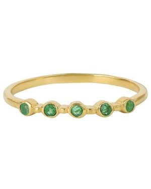 TIRAMISU Over 0.08 Ct. Tw. Zambian Emerald Ring - White
