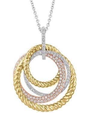 Effy Fine Jewelry 14K 0.57 Ct. Tw. Diamond Necklace - Metallic