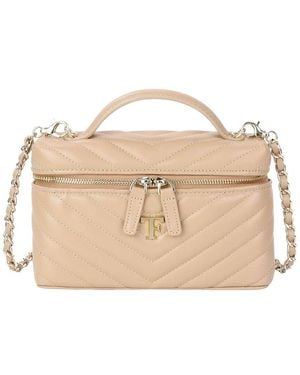 Tiffany & Fred Paris Tiffany And Fred Paris Quilted Leather Vanity Crossbody Bag - Natural